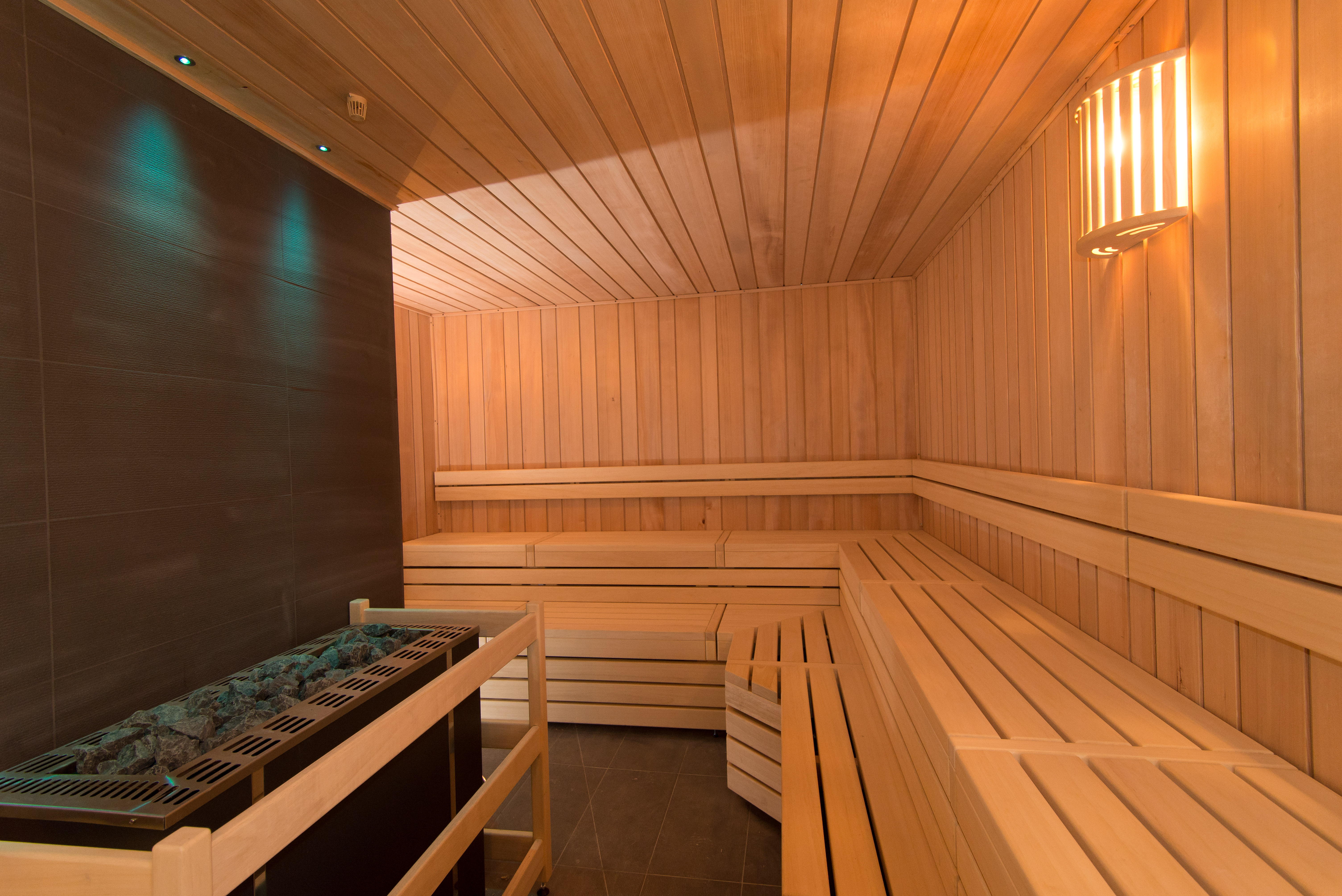 Sauna in the heat experience suite at One Leisure St Ives