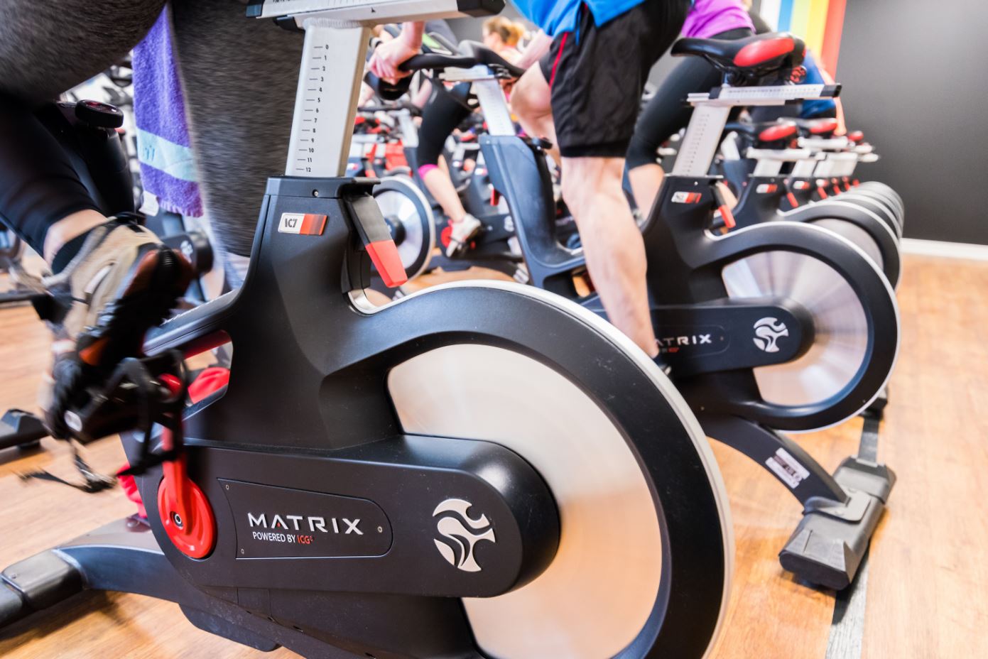 Indoor cycling class